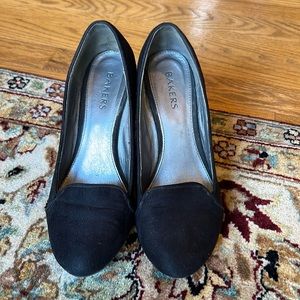 BAKERS Black Dress Wedge